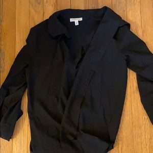 Woman black blouse